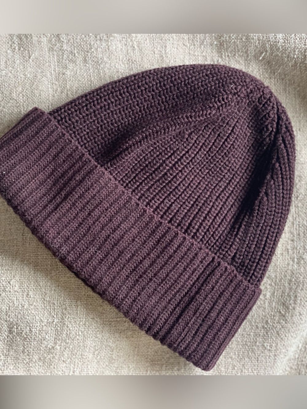 3sixteen Deep Plum Knit Beanie 100% Cotton | NWOT